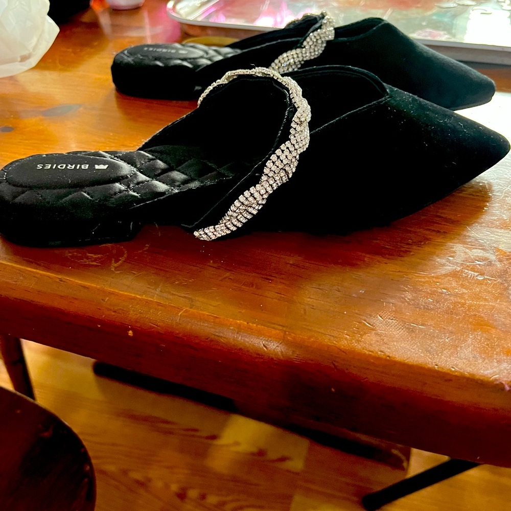 Birdie velvet slippers